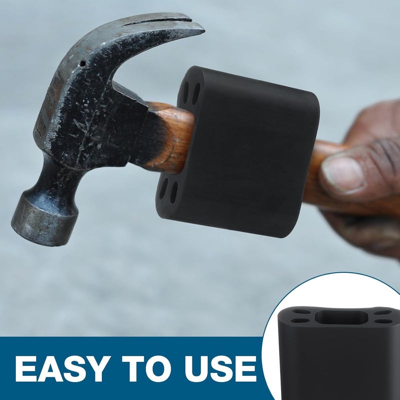 Pushglossy 2 Pack Hammer Handle Protector for Sledge Hammer and Axes Rubber Tool Sledgehammer Handle Replacement Heavy-Duty Anti-Slip Prevents Overstrike Damage for Chipping Splitting Wood - Image 4